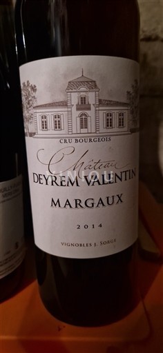 Bordeaux Margaux Château Deyrem Valentin 2014