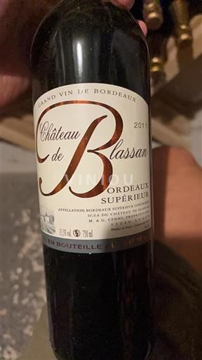 Bordeaux Bordeaux Supérieur Château Blassan 2011