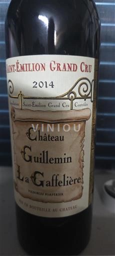 Bordeaux Saint-Émilion Grand Cru Grand Cru Château Guillemin La Gaffelière 2014