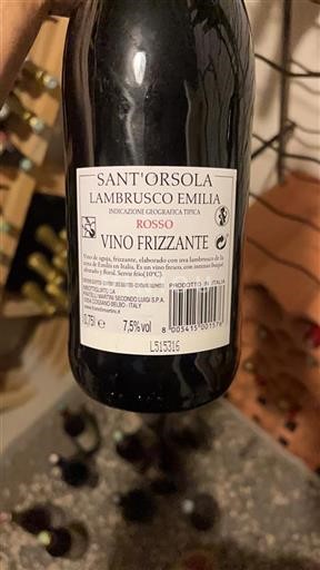 Emilia-Romaña Lambrusco Sant'Orsola Lambrusco Emilia 2013