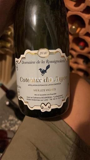 Loire Valley Coteaux-du-Layon Domaine La Rossignolerie Vieilles Vignes 2010