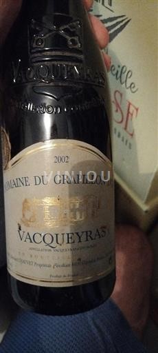 Rona dolina Vacqueyras Domaine Grapillon Or 2002