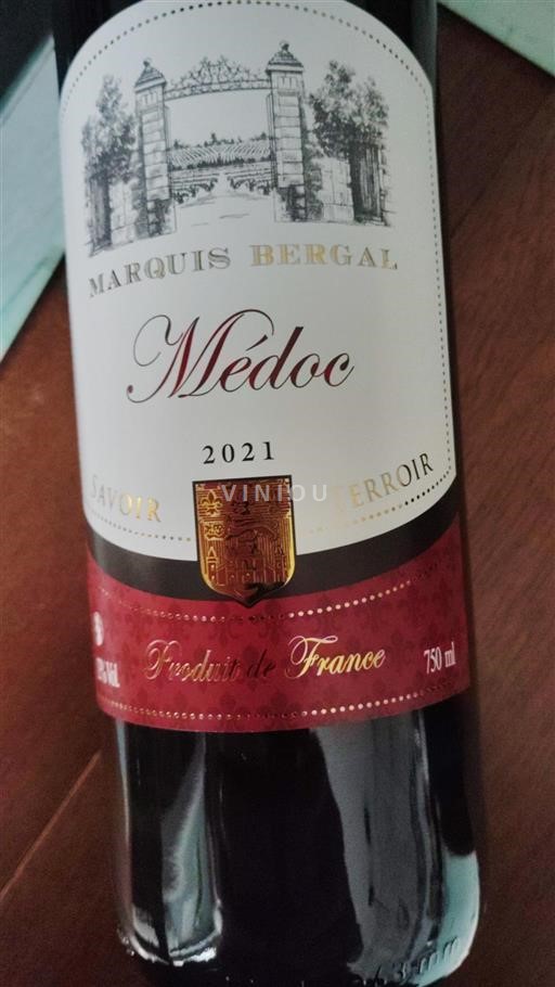Bordeaux Médoc Marquis Bergal 2021