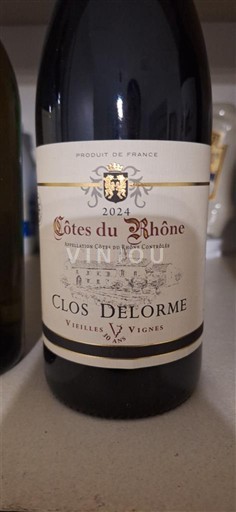 Vallée du Rhône Côtes-du-rhône Clos Delorme Vieilles vignes 2024