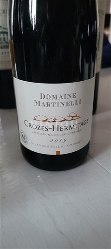 Vallée du Rhône Crozes-hermitage Domaine Martinelli 2019