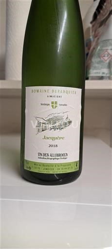 Alpi e Paesi Rodaniani Vini degli Allobrogi Domaine Dupasquier 2018