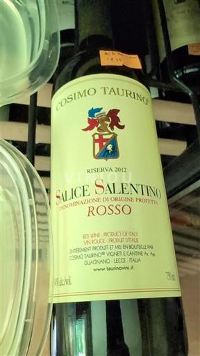 Puglia Salice Salentino Cosimo Taurino 2012