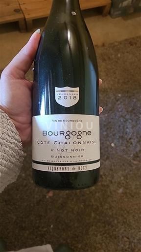Burgundi Bourgogne Côte Chalonnaise Vignerons de Buxy Buissonnier 2018