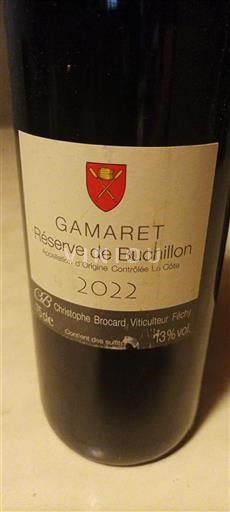 Vaud La Côte AOC Christophe Brocard Réserve de Buchillon 2022