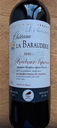Bordeaux Bordeaux Supérieur Château La Barauderie 2011