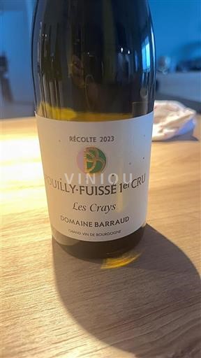 Burgund Pouilly-fuissé Premier Cru Domaine Barraud Les Crays 2023