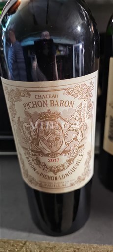 Burdeos Pauillac Grand Cru Château Pichon Baron 2017