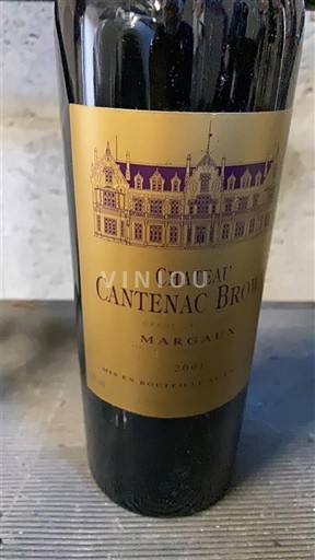 Bordeaux Margaux Grand Cru Cantenac Brown 2001