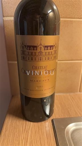 Bordeaux Margaux Grand Cru Cantenac Brown 2002