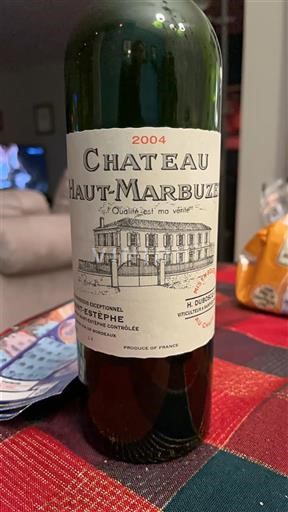 Bordeaux Saint-Estèphe Cru Bourgeois Exceptionnel Château Haut-Marbuzet 2004