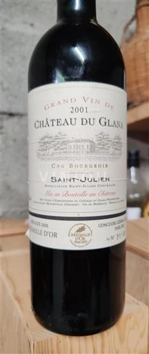 Burdeos Saint-Julien Cru Bourgeois Château Glana 2001