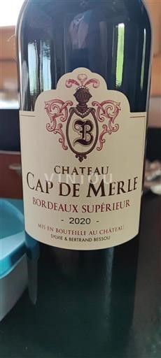 Bordeaux Bordeaux Supérieur Château Cap de Merle 2020