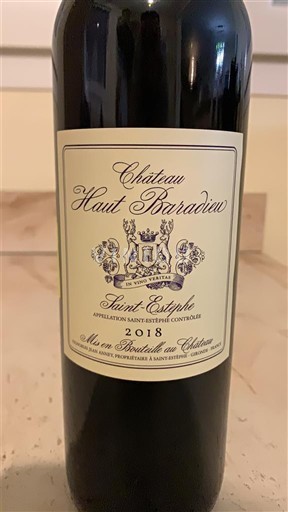 Bordeaux Saint-Estèphe Château Haut Baradieu 2018