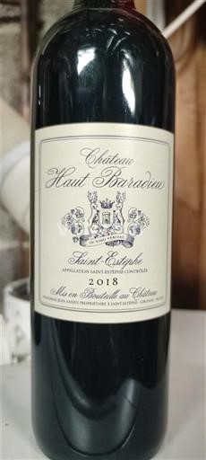 Bordeaux Saint-Estèphe Château Haut Baradieu 2018