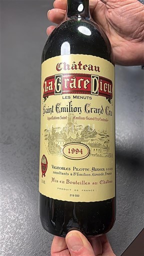 Bordeaux Saint-Émilion Grand Cru Grand Cru Château La Grâce Dieu Les Menuts 1994