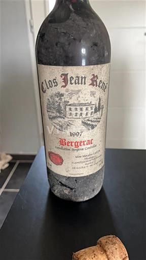 Vin Rouge sec Clos Jean René 1997 France Sud-Ouest Bergerac AOC