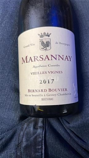 Vin Rouge sec Vieilles Vignes Bernard Bouvier 2017 France Bourgogne Marsannay AOC
