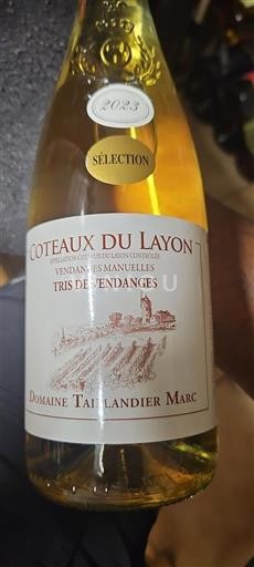 Loire Valley Coteaux-du-Layon Domaine Taillandier Marc Tris de Vendanges 2023