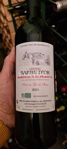 Bordeaux Bordeaux Supérieur Château Barbe Or 2021