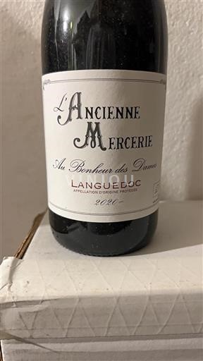Vin Rouge sec Au Bonheur des Dames Domaine L'Ancienne Mercerie 2020 France Languedoc AOC