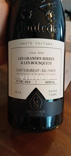 Rhône-dalen Châteauneuf-du-Pape Les Grandes Serres Haute Culture 2018