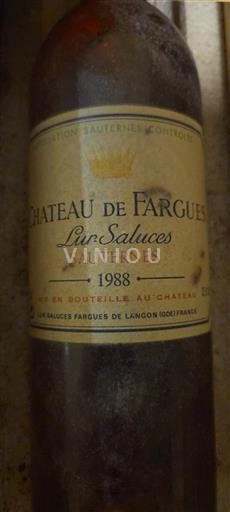 Burdeos Sauternes Château Fargues 1988