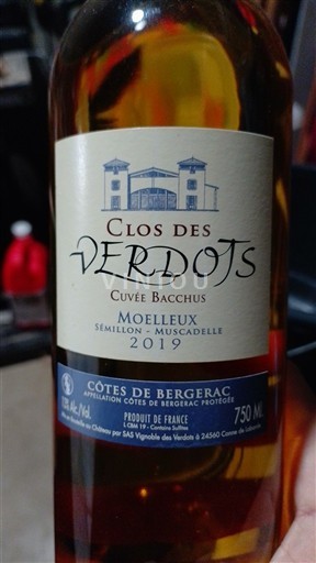 Sudoeste Côtes-de-Bergerac Clos des Verdots Bacchus 2019