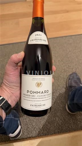 Vin Rouge sec Clos de Verger Patriarche Père & Fils 2021 France Bourgogne Pommard AOC Premier Cru