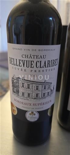 Bordeaux Bordeaux superiore Château Bellevue Claribes Prestige 2019