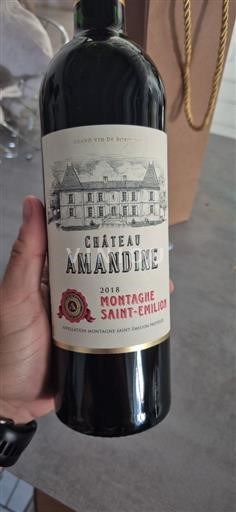 Bordeaux Montagne-Saint-Émilion Château Amandine 2018