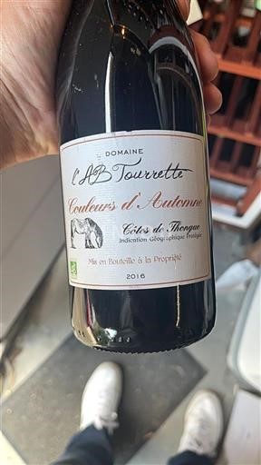 Languedoc ja Roussillon Côtes de Thongue Domaine L'AB Tourrette Couleurs d'Automne 2016