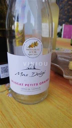 Languedoc và Roussillon Côtes de Thongue Mas Delgi Muscat Petits Grains Không niên vụ