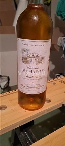 Bordeaux Sauternes Château Hayot 2012