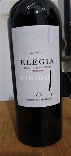 Apulie Primitivo di Manduria Produttori di Manduria Elegia 2020