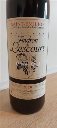 Bordéus Saint-Émilion Château Andron de Lescours 2020