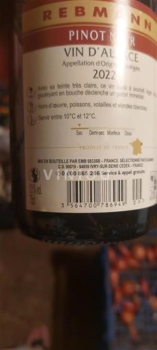 Alsace Grand Cru Rebmann 2022