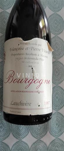 Bourgogne Françoise et Pierre Vicard Lauchivère 1997