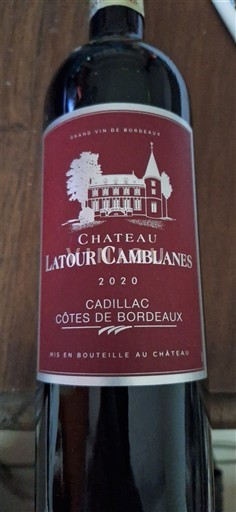 Bordeaux Cadillac-Côtes-de-Bordeaux Château Latour Camblanes 2020