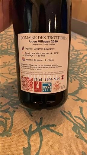 Loirevallei Anjou Villages Domaine Des Trottières 2020