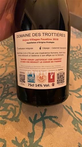 Loirevallei Anjou Villages Domaine Des Trottières Faustina 2018