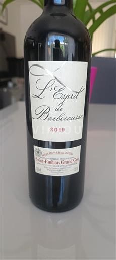 Bordeaux Saint-Émilion Grand Cru Grand Cru SCEA des Vignobles Stéphane Puyol L'Esprit de Barberousse 2019
