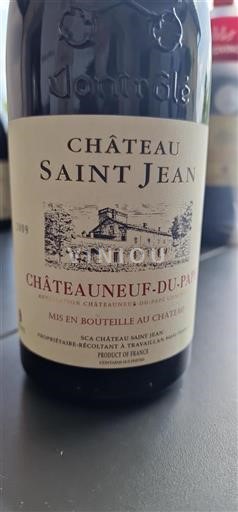 Vale do Ródano Châteauneuf-du-Pape Château Saint Jean 2009