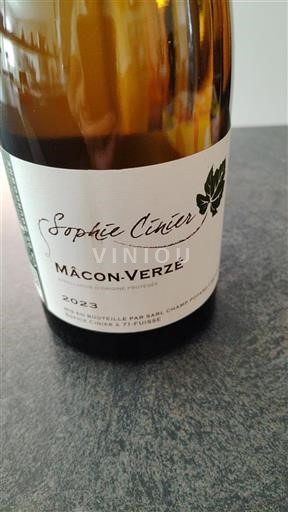 Burgundija Mâcon in Mâcon-villages Sophie Cinier 2023