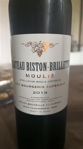 Bordeaux Not Specified Cru Bourgeois Supérieur Château Biston-Brillette 2019