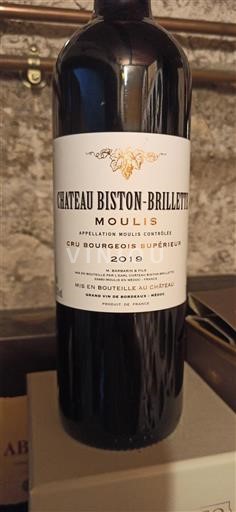 Bordeaux Ospecificerad Cru Bourgeois Supérieur Château Biston-Brillette 2019